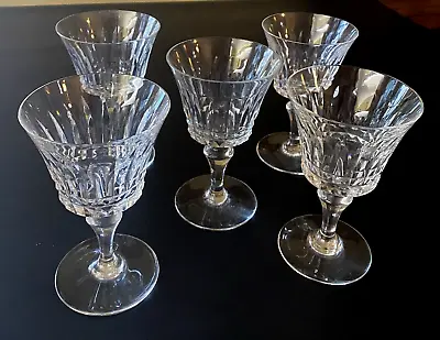Buy 5 Pc Set BACCARAT Crystal PICCADILLY Tall Water Goblet 6-1/2  Round Stem -France • 180.96£