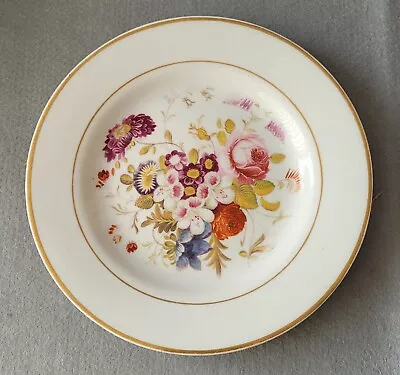 Buy Staffordshire Hand Painted Flowers Dessert Plate C1815-25 Pat Preller Collection • 20£