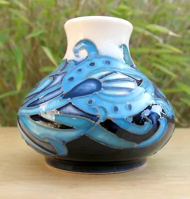 Buy Moorcroft Blishop's Blue Trial Vase 16.12.19 Shape 32/2  First Quality RRP £170 • 89.99£