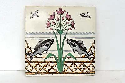Buy Antique Tile Christopher Dresser Designer English 1834-1904 Mintons China Works • 778£