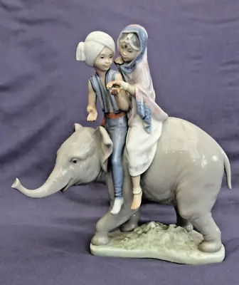 Buy Lladro Children On Elephant Figurine (5352) • 150£