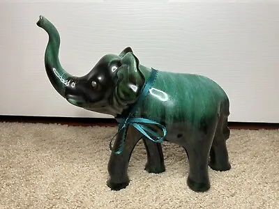 Buy 7  Vintage (Green) Blue Mountain Pottery Elephant Figurine • 43.23£