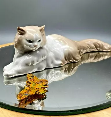 Buy Vintage Beige Playing Cat Porcelain Ceramic Figurines Lladro • 137£