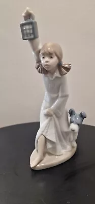 Buy NAO By Lladro Girl With Lamp & Dog,  • 25£