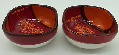 Buy Set Of 2 Del Rio Salado Handmade Ceramic Pottery Square Dip Bowl Trinket Dish • 7.95£