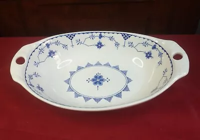 Buy Furnivals Blue Denmark Ceramic Oval Serving Dish L 25.7 Cm X W 16 Cm • 23.99£