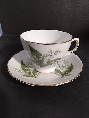 Buy Vintage WHITE LILY OF THE VALLEY ROYAL VALE Bone China Teacup & Saucer 2 Pc Set • 9.11£