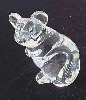 Buy Vintage Daum France Clear Crystal Glass Mouse Paperweight - 3 1/2 Inch - Signed • 40£