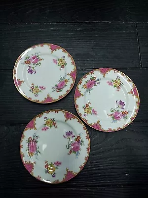 Buy Set Of 3 Aynsley Wilton Pink Tea/side Plates Approx 6.5  • 14.99£