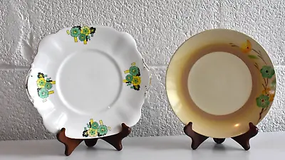 Buy Two 1930's Art Deco Plates  - Tams Ware Hand Painted • 20£
