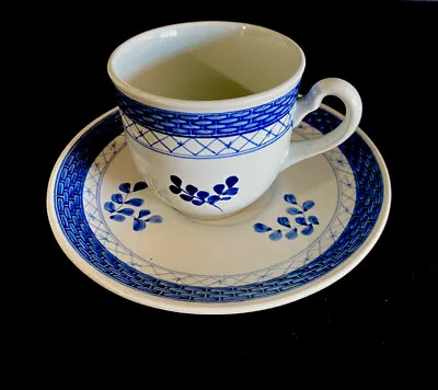 Buy Royal Copenhagen TRANQUEBAR BLUE Lattice ~ Coffee /Tea Cup & Saucer Set • 14.20£