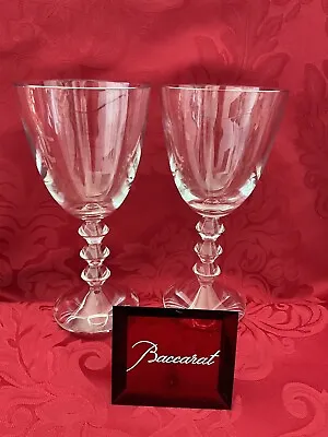 Buy NEW FLAWLESS Unique BACCARAT France Glass Two VEGA Crystal WATER COCKTAIL GOBLET • 473.62£