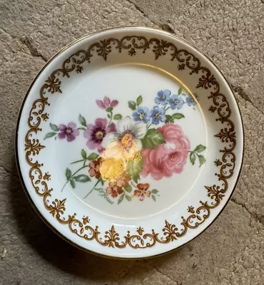 Buy Crown Staffordshire Floral Mini Ceramic Plate Trinket Dish - Excellent • 4.99£