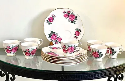 Buy ROYAL VALE England RVA23 Pink Roses Bone China Cup & Saucer Breakfast Snack Set  • 23.97£