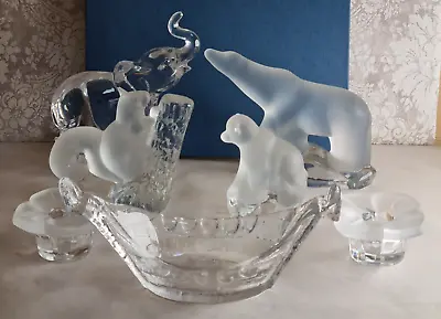 Buy 7 X Job Lot Vintage Crystal / Glass Ornaments Polar Bear; Elephant; Candlesticks • 44.44£