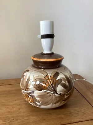 Buy Vintage Mid Century Jersey Pottery Ceramic Table Lamp Brown • 19.99£