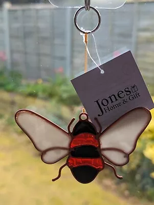Buy  Bee Suncatcher Multi Coloured Stained Glass Effect • 6.50£