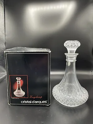 Buy Vintage Cristal D’arques Longchamp Ships Decanter And Stopper ~ Never Used • 23.72£