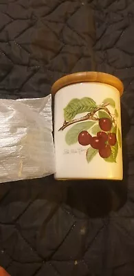 Buy Portmeirion Pomona  Cherry  Wooden Lidded Storage Jar BRAND NEW • 8.90£