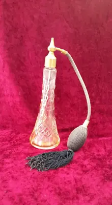 Buy Vintage Tall Cut Glass Pump Action Atomiser Perfume Bottle • 3.99£