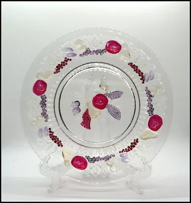 Buy Vintage Westmoreland Della Robbia Glass Ruby Dinner Plate 9 Inch #S136 • 15.40£