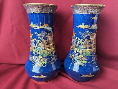 Buy A Pair Of Carlton Ware Chinoiserie Vases Pattern 2364 • 29.99£