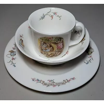 Buy VTG 1986 Royal Albert 3PC The World Of Beatrix Potter Bone China Children Dishes • 26.63£