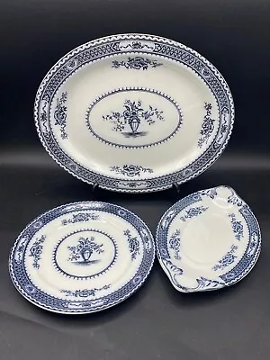 Buy Serving Plates WARWICK Wood & Sons Royal Semi-Porcelain X 3 Vintage Platters • 17.33£