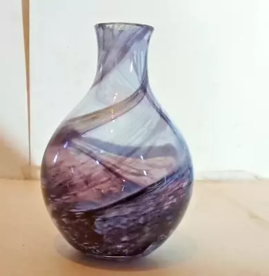 Buy Vintage Caithness Glass Bottle Vase Purple Swirl,4 1/2 Inches Tall,3  Diameter • 12£