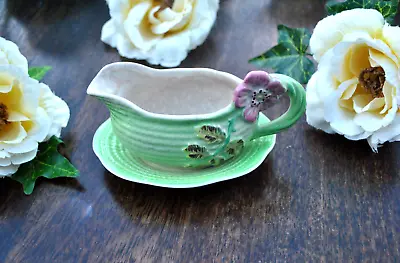 Buy Chintz Cute Small Decorative Pouring Jug Saucer Pink Green Candle Making Craft • 14.99£
