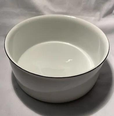 Buy Thomas Germany White Porcelain Silver Rimmed Serving Bowl 7.75” X 3.25” Mint • 27.37£