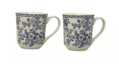 Buy Johnson Brothers England Set Of 2 Devon Cottage Blue White 12 Oz Coffee Tea Mugs • 38.41£