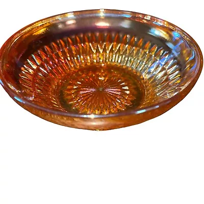 Buy Vintage Jeanette Glass Marigold Carnival Glass Sunburst Bowl Berry Dessert Bowl • 9.56£