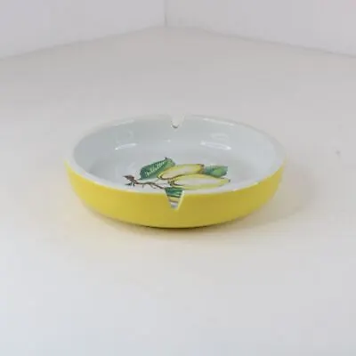 Buy Pottery Colorful Ashtray Retro Floral White Painted Made In Japan • 24£