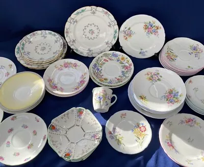 Buy Shelley Queen Anne Dainty Wild Flowers Replacement Saucers Side Plate You Choose • 9.99£