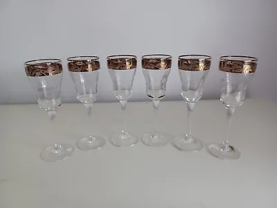 Buy 6 Beautiful LRE Bohemia Sherry Crystal Glasses Vintage Mint Condition  • 55£