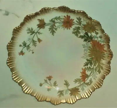 Buy Beautiful Antique George Jones Crescent Gilded Fluted Dessert Plate C 1880+ • 9.50£