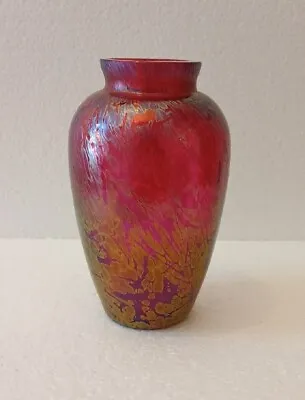 Buy Royal Brierley Studio Iridescent Red Glass Vase Medium Sized  • 34.95£