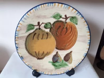 Buy Vintage Puigdemont Glazed Wall Plate Ceramic Fruit 21cm Diameter Signed Vgc • 25£