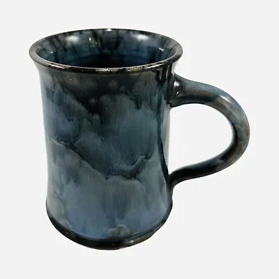 Buy Ewenny Pottery Mug Cobalt Blue Black Brown Glaze Wales Welsh Pottery 24 Oz • 28.44£