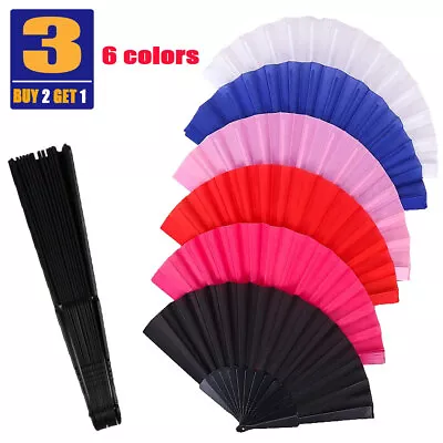 Buy Folding Hand Held Fans Chinese Spanish Style Dance Party Wedding Props Gifts UK • 3.08£