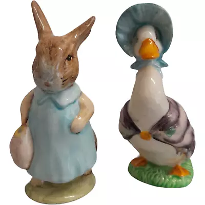 Buy Beswick Beatrix Potter Figurines - Mrs Flopsy Bunny & Jemima Puddleduck • 4.99£