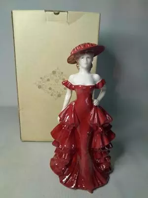 Buy Boxed Coalport YVONNE Figurine Red Dres Ladies Of Fashion China Figure 2005 • 59.95£