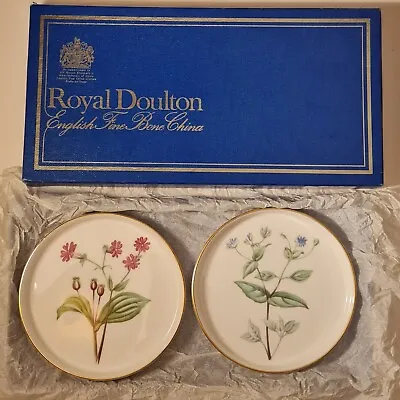 Buy Royal Doulton English Fine Bone China Meadow Set Of 2 5  Trays Boxed • 12£