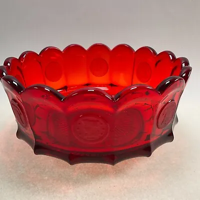 Buy Fostoria Coin Glass Ruby Red 7 1/2  Round Bowl  • 23.71£