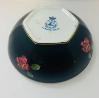 Buy Antique Wiltshaw & Robinson Carlton Ware Peach Blossom Small Bowl Black • 14.99£