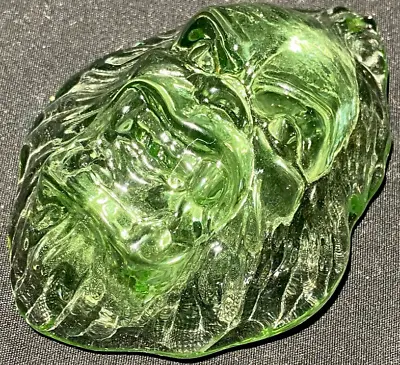 Buy Green Vaseline Uranium Glass Sasquatch Big Foot Paperweight Yeti Monster Forest • 28.46£