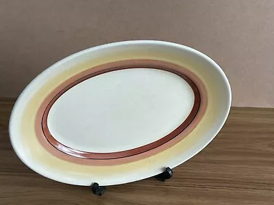Buy Clarice Cliff Oval Serving Platter Newport Pottery Beige Yellow Orange & Brown • 32.48£
