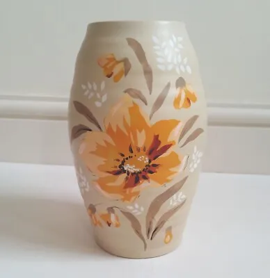 Buy Vintage Brentleigh Ware Art Deco Floral Ballina Vase • 23£