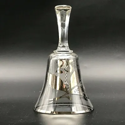 Buy Vintage Bohemian Czech Glass Bell 25th Anniversary Approx 15cm High • 9.99£